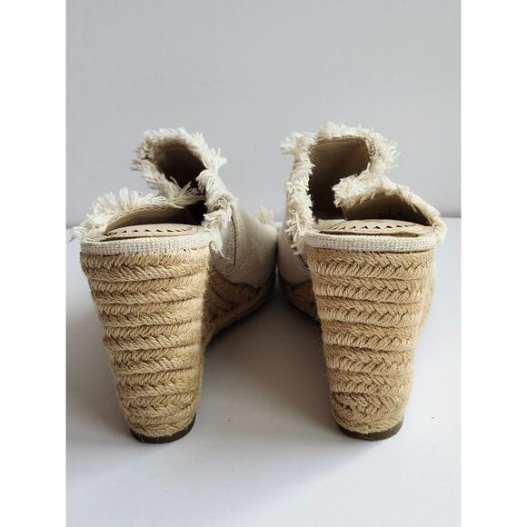 Circus by Sam Edelman Size 5 Baker Espadrille Beige Wedge Boho Heels S0019 - Picture 3 of 6
